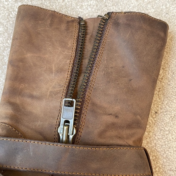 🐺 Born brown leather mid calf boot: - Picture 8 of 8